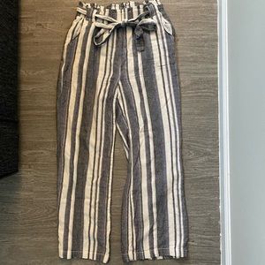 Blue/grey and white striped pants